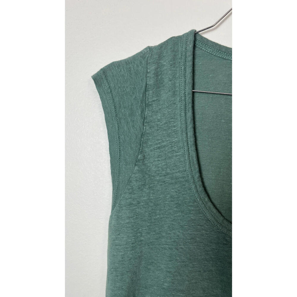 ISABEL MARANT ETOILE LINEN BLOUSE TEAL SMALL - Picture 2 of 7